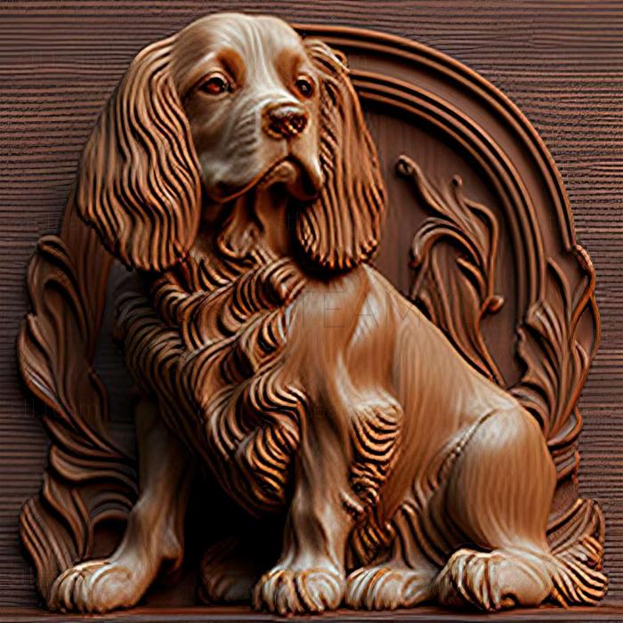 3D модель Собака понт-одемер спаніель (STL)